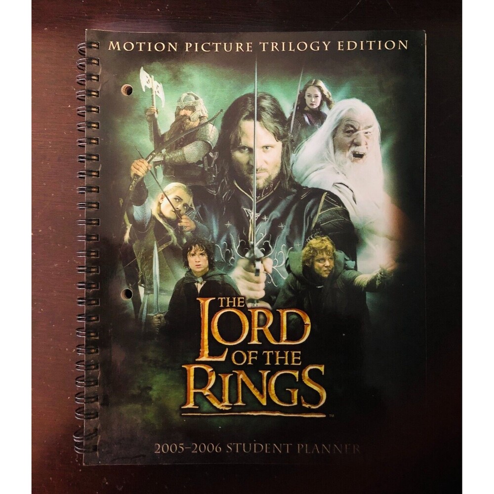 Lord Of The Rings Motion Picture Trilogy Edition 2005-2006 Student Planner New